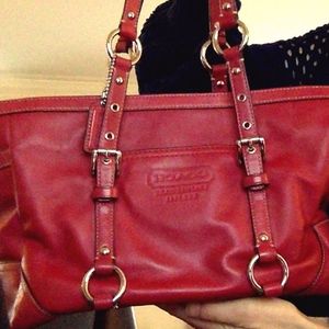 Coach Red Leather Handbag